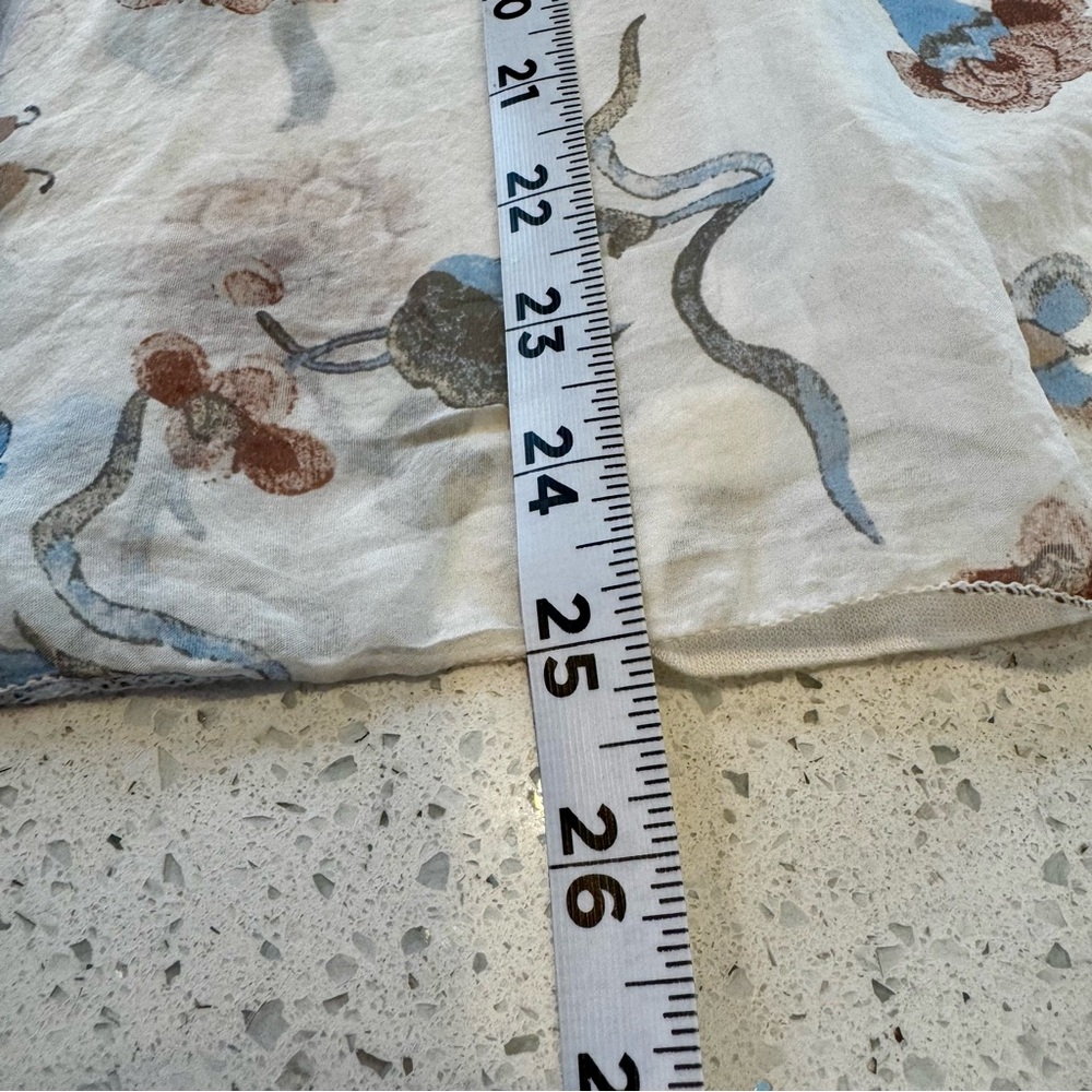 Angela Moda 100% Silk Floral Butterfly Blouse Made in Italy Size Large - Picture 8 of 10